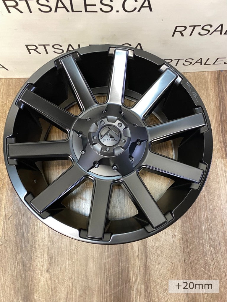 20 inch Fuel Contra Rims 8x180 Chevy 2500 3500