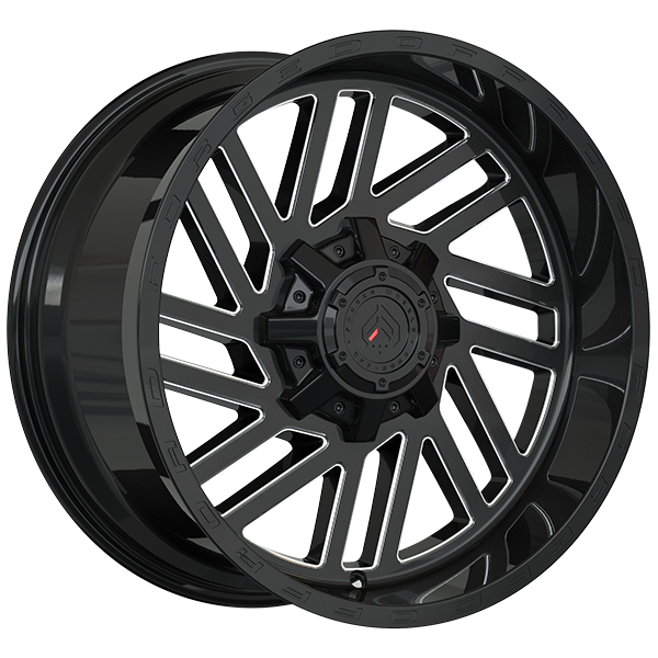 20x10 XR107 Rims 8x170 Gloss Black Milled
