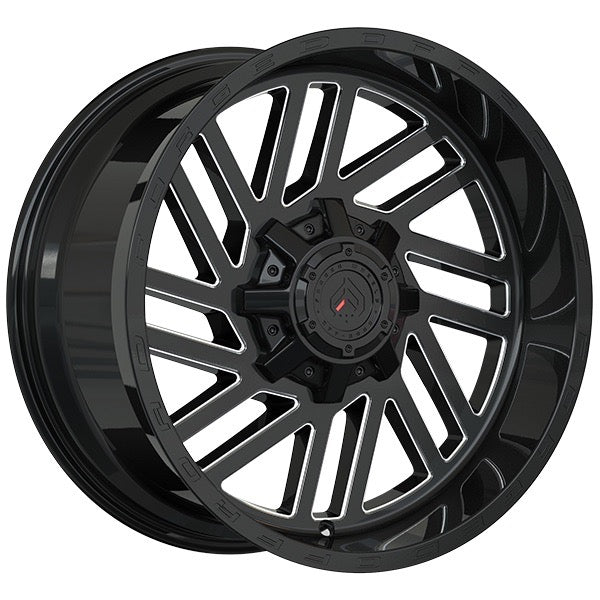 20x10 XR107 Rims 8x165.1 Gloss Black- Milled