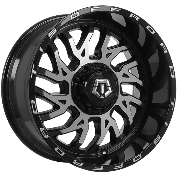 6x135 6x139.7 TIS 544 Gloss Black Machined Face Rims 20" - R&T Sales
