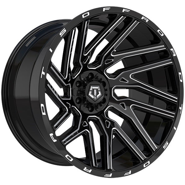20x10 TIS 554 Gloss Black Milled Rims 8x165