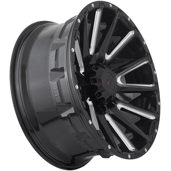 20x10 XR110 Rims 8x165.1 Gloss Black- Milled