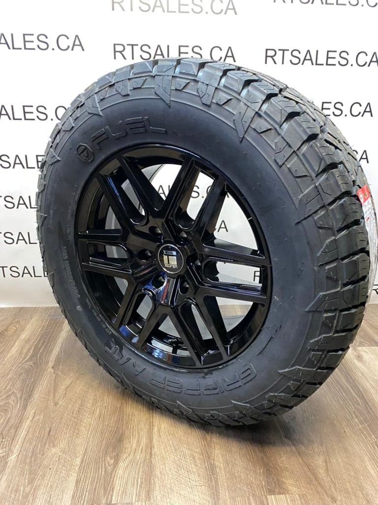 275/65/18 Fuel A/T tires rims Chevy GMC Ram Toyota 6x139 1500