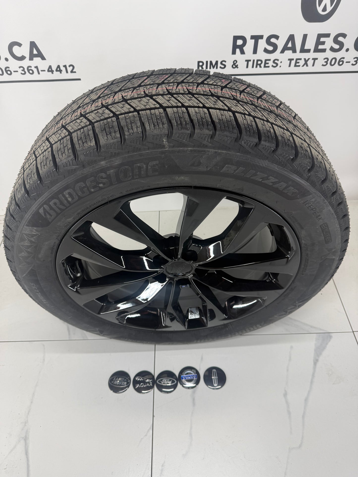 Bridgestone Icepeak Winter Tires on 17", 18", 19", 20" Black RT Rims 5x108