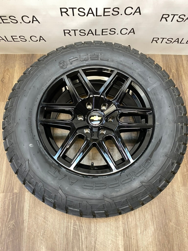 275/65/18 Fuel A/T tires rims Chevy GMC Ram Toyota 6x139 1500