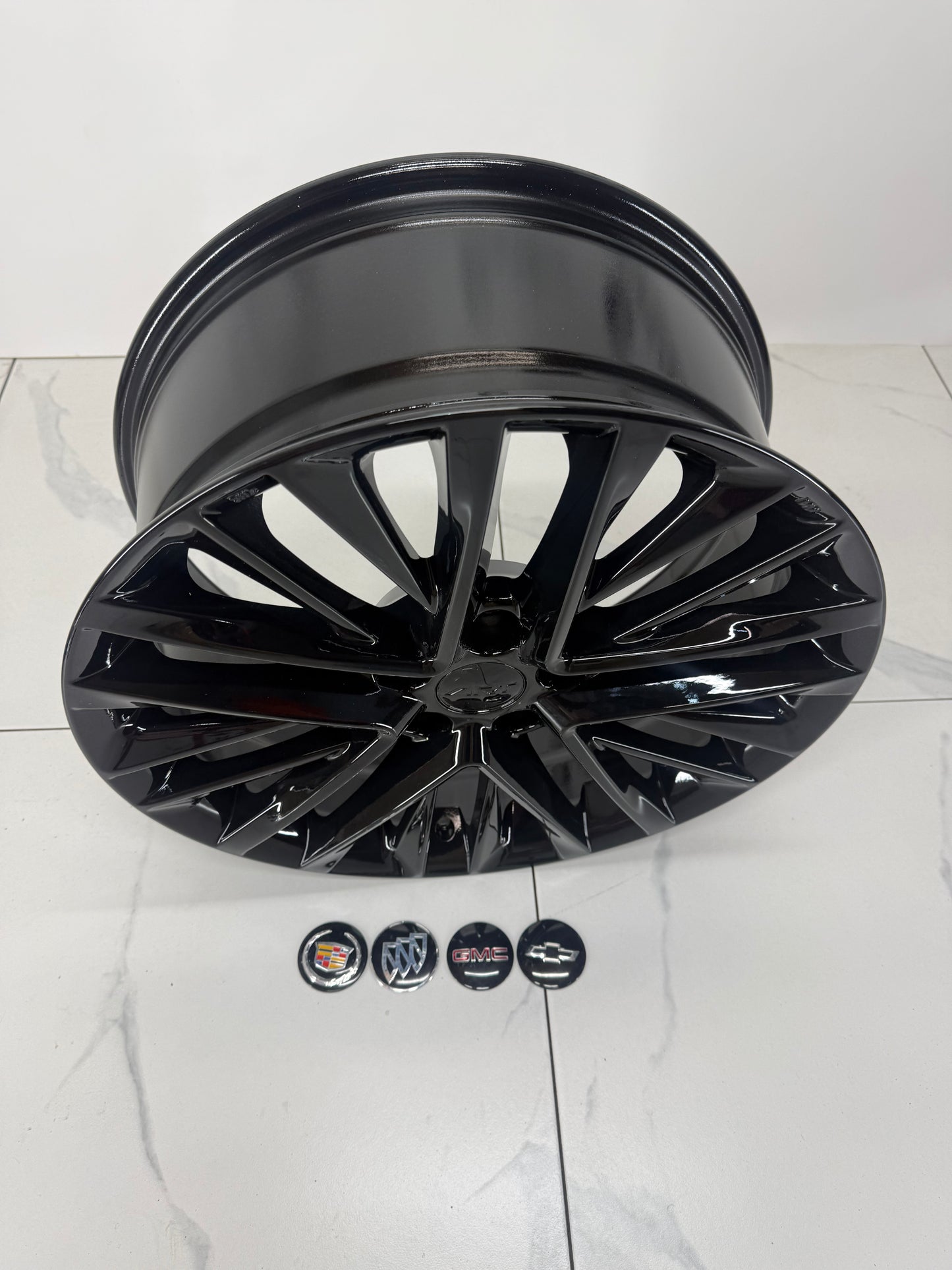 5x115 Replica R300 Gloss Black Rims - 18", 19"