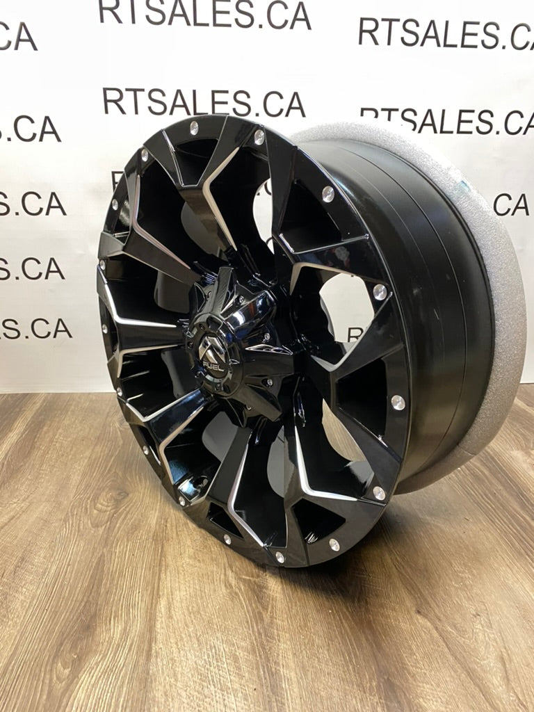 20x9 Fuel Assault Rims 8x165 Dodge Ram GMC Chevy 2500 3500