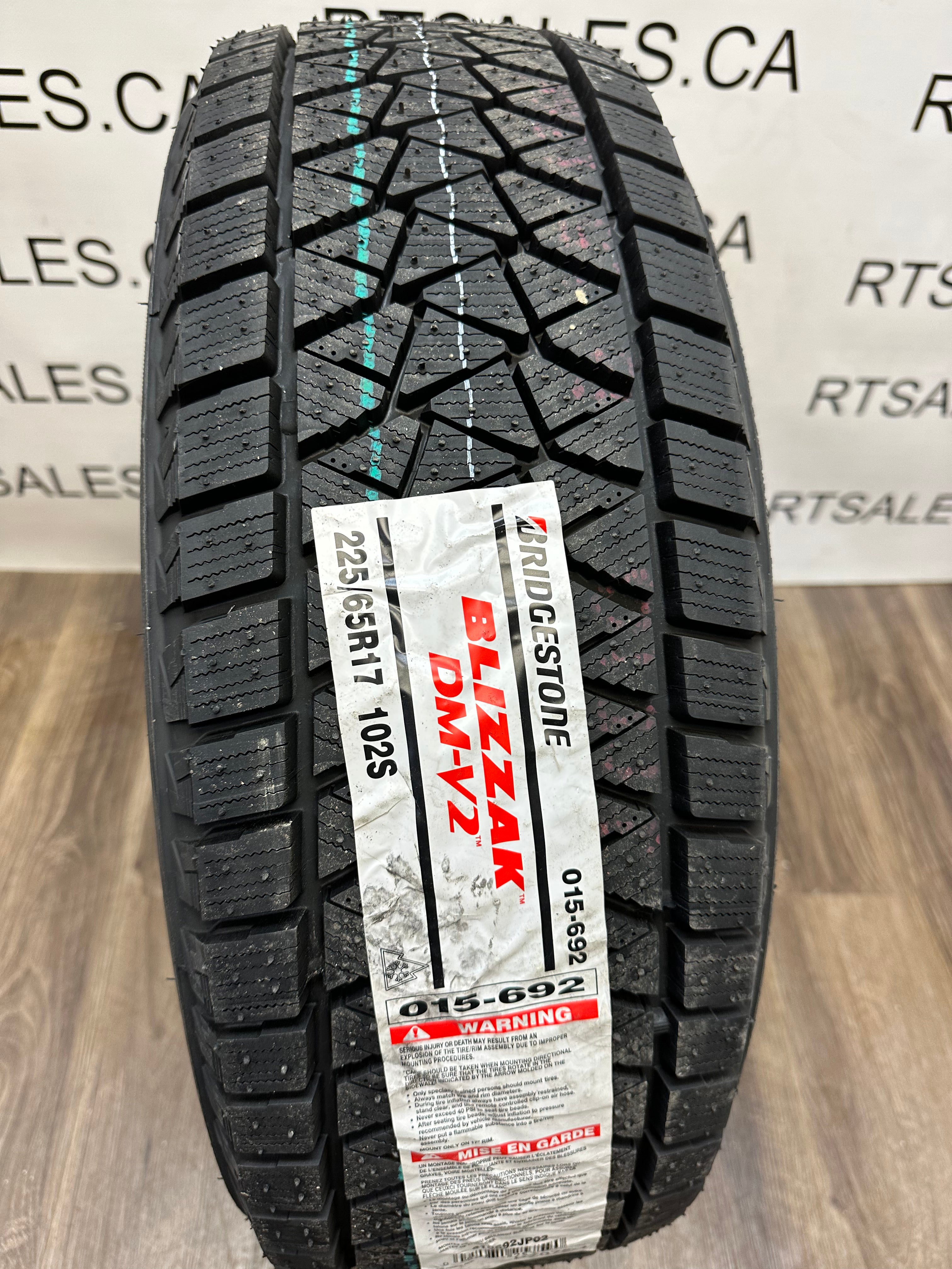 225/65/17 Bridgestone BLIZZAK DM-V2 Winter Tires – R&T Sales