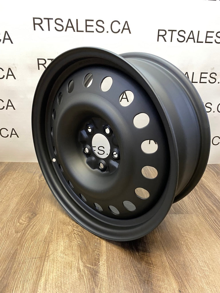 17x7 Black Steel Rims 5x108