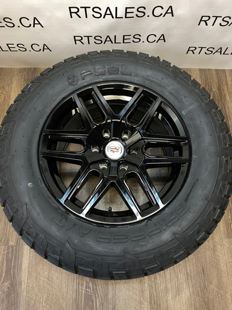 275/65/18 Fuel A/T tires rims Chevy GMC Ram Toyota 6x139 1500