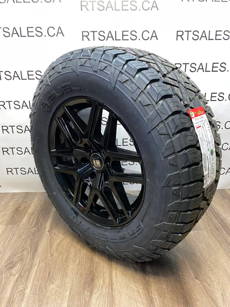 275/65/18 Fuel A/T tires rims Chevy GMC Ram Toyota 6x139 1500
