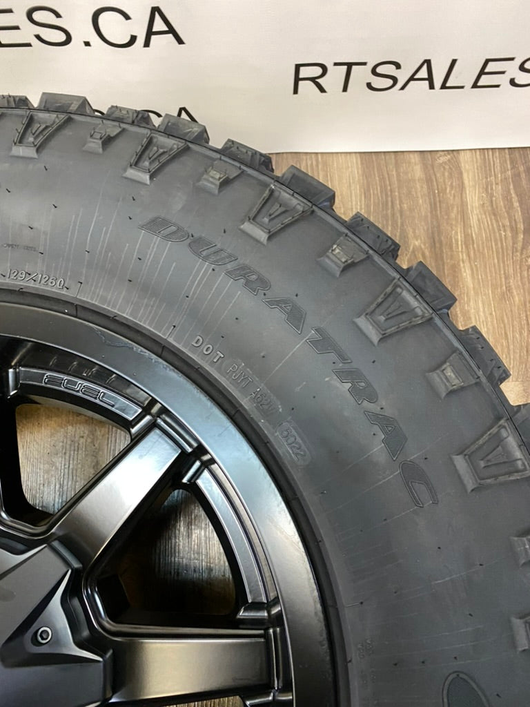 285/75/18 Goodyear Duratrac tires Fuel Rims Ford F250 F350