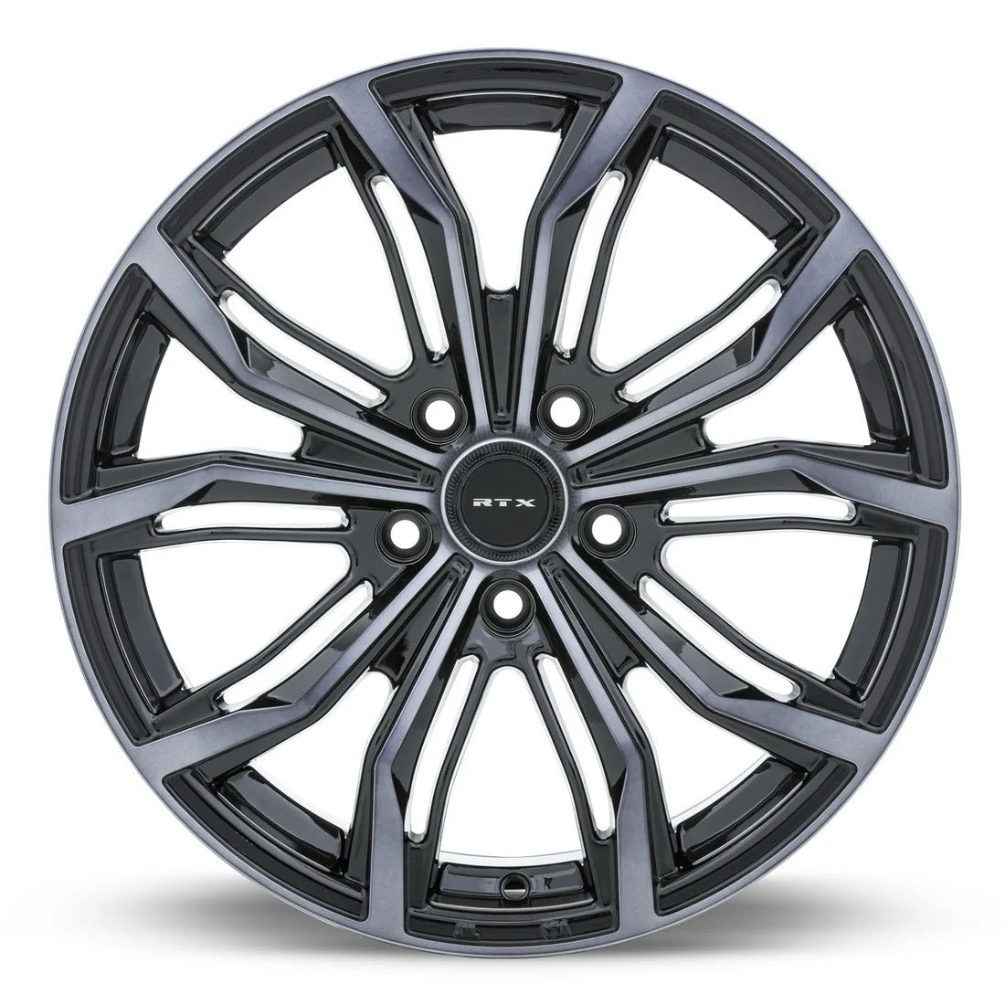 18x8 Black Widow Black Machined Grey 5x120