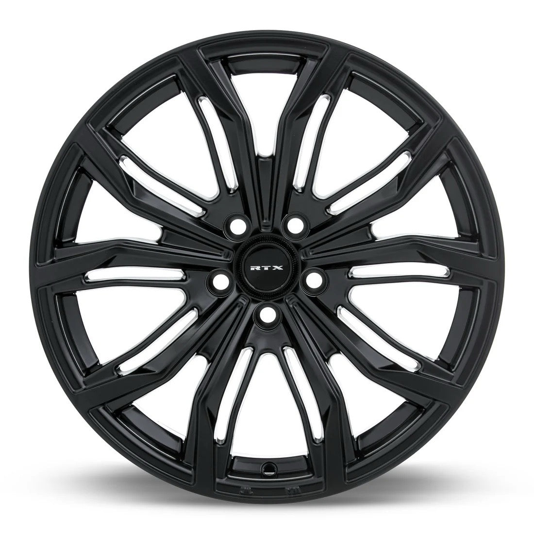 5x115 RTX Black Widow Satin Black Rims - 17" or 18"