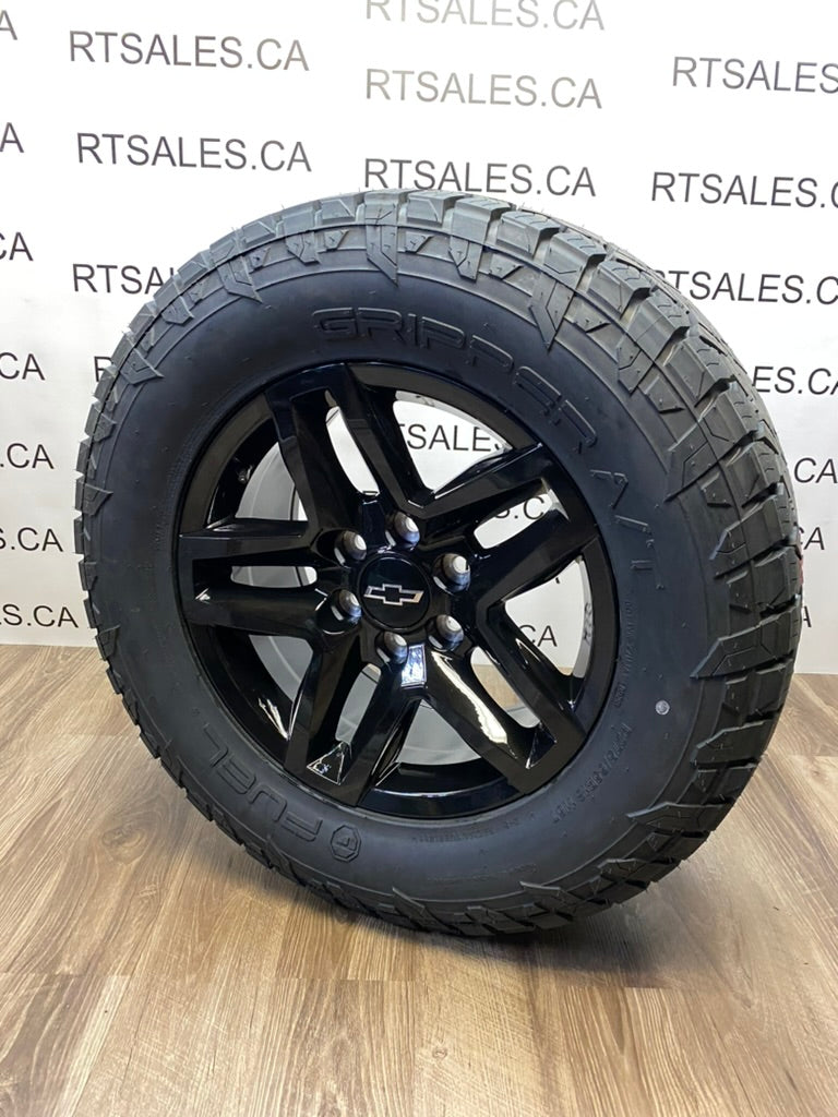 275/65/18 Fuel A/T tires rims Chevy GMC 6x139 1500