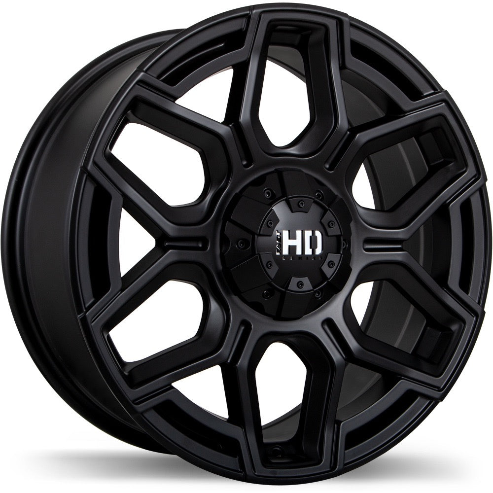 6x114 6x120 Fast Thunder Matte Black Rims 17", 18"