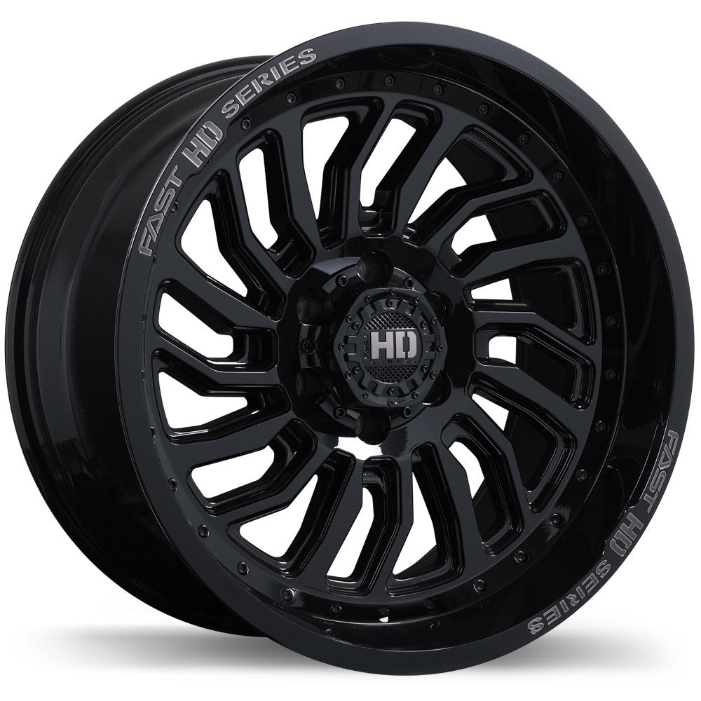 20x10 Fast D-STRUCT Rims 6x139 Gloss Black