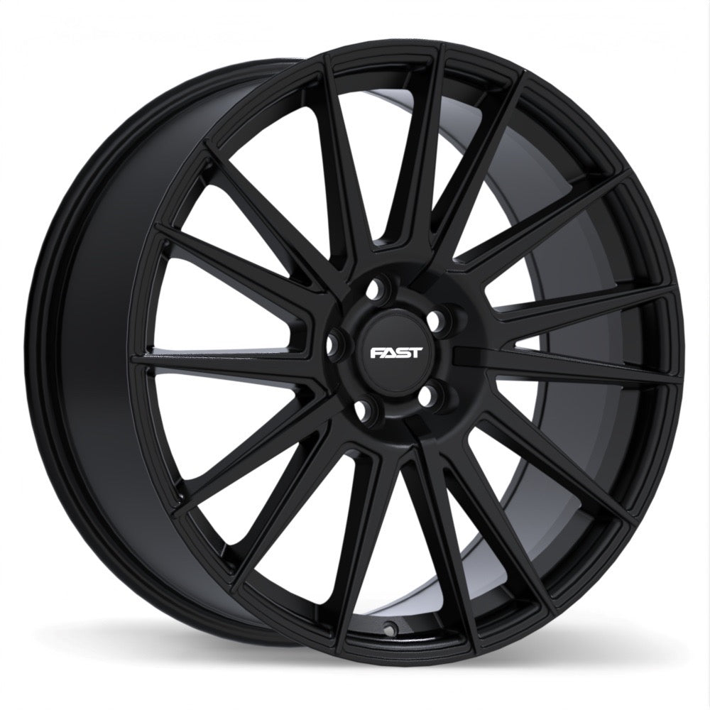 5×112 Fast Tempest Satin Black Rims – 17" & 18"