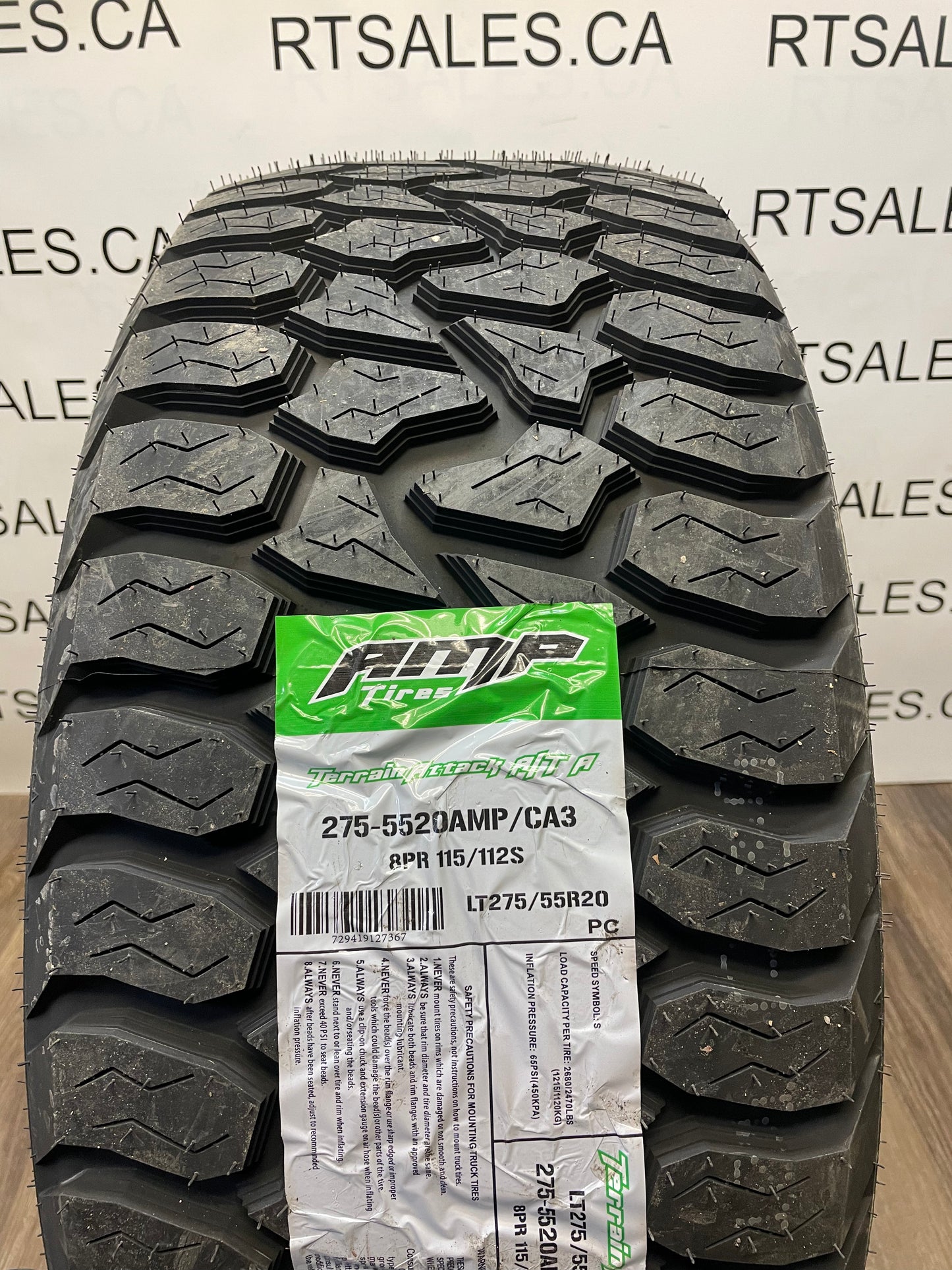 LT 275/55/20 Amp Terrain Attack A/T D All Season Tires