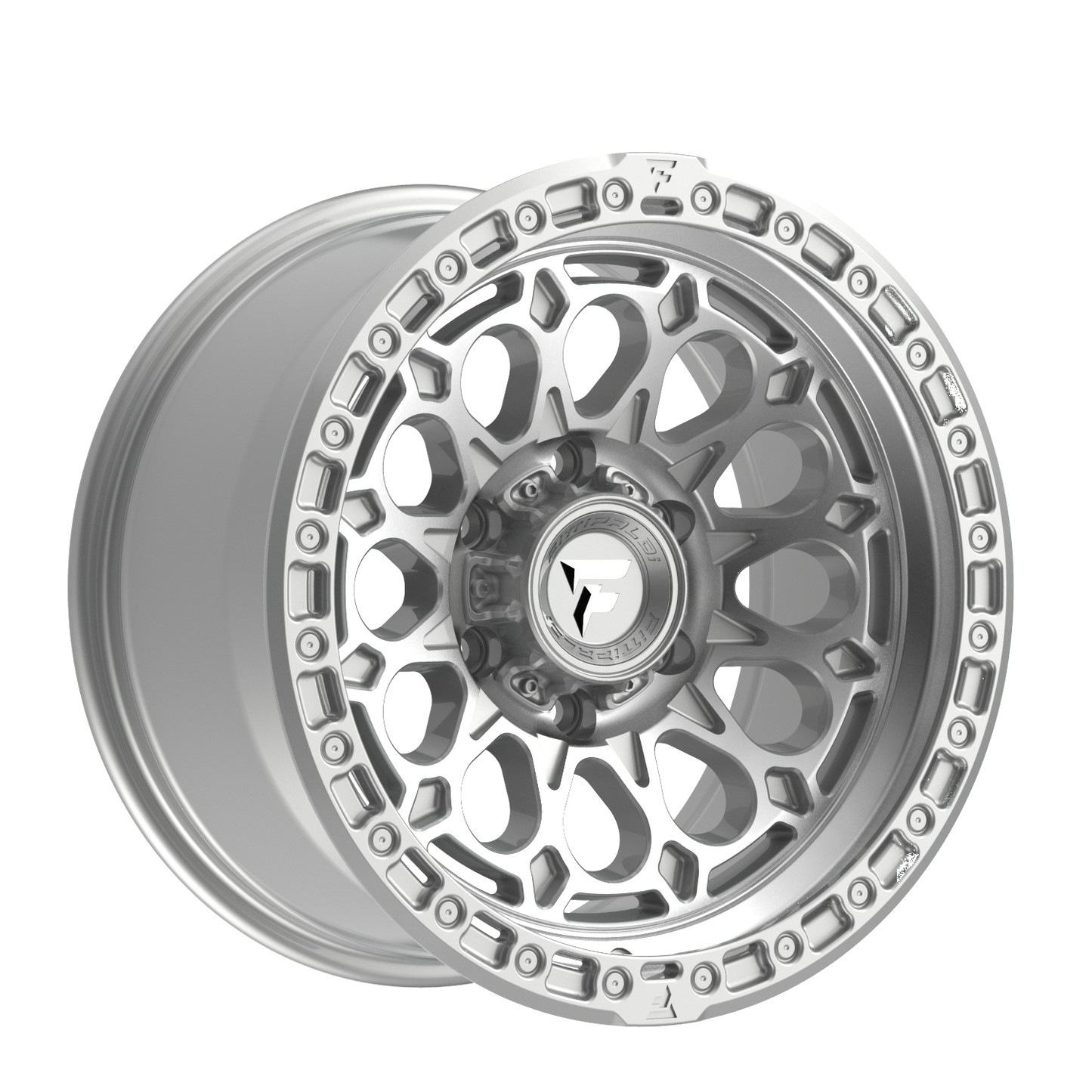 Fittipaldi FT101 Gloss Silver with Machined Face & Undercut Rims – 17", 20"