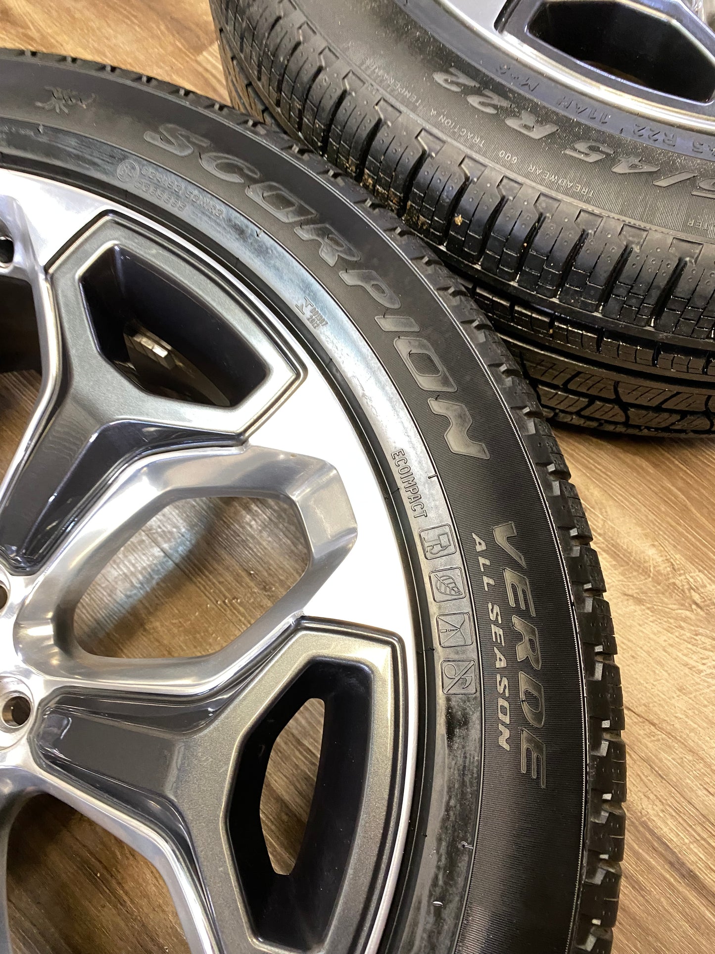 285/45/22 Pirelli Scorpion A/S on 22" Ram 1500 limited rims 6x139