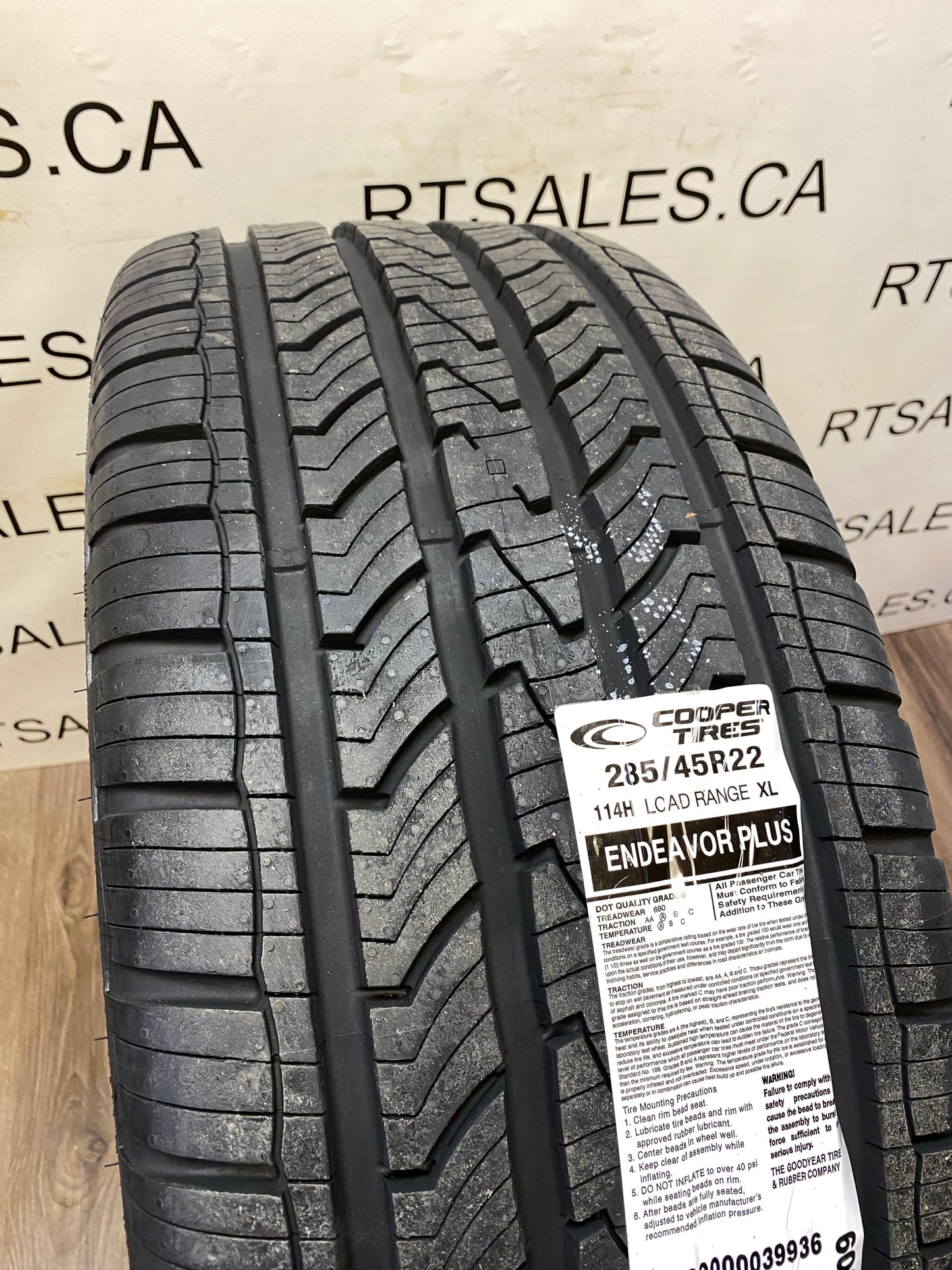 285/45/22 Cooper Endeavor Plus XL All Season Tires