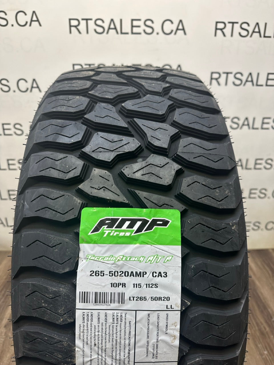LT 265/50/20 Amp TERRAIN ATTACK A/T E All Season Tires