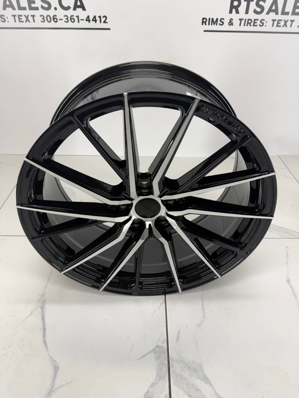 20X8.5 RUF67 Rims Gloss Black, Machined 5x114.3