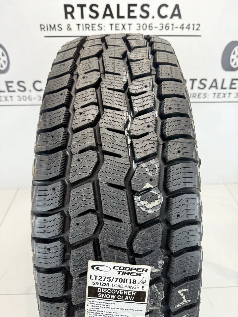 275/70/18 Cooper Snow Claw Winter Tires 18" Fast HD Rims 8x165
