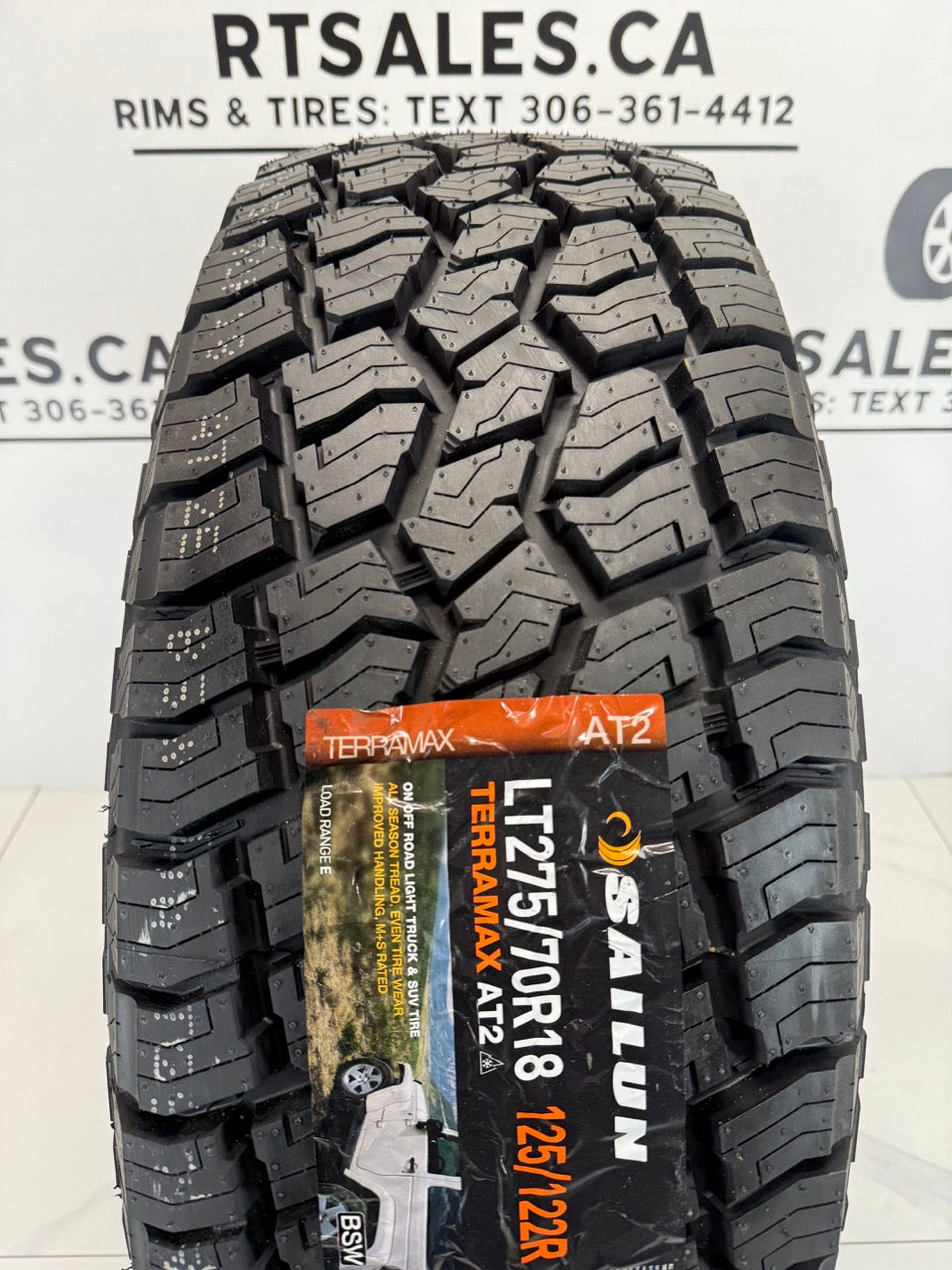 LT 275/70/18 10 PLY Sailun TERRAMAX 3PMS AT2 E All Weather Tires