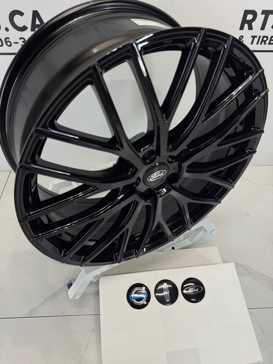 19x8 Dai Rims 5x108 Gloss Black