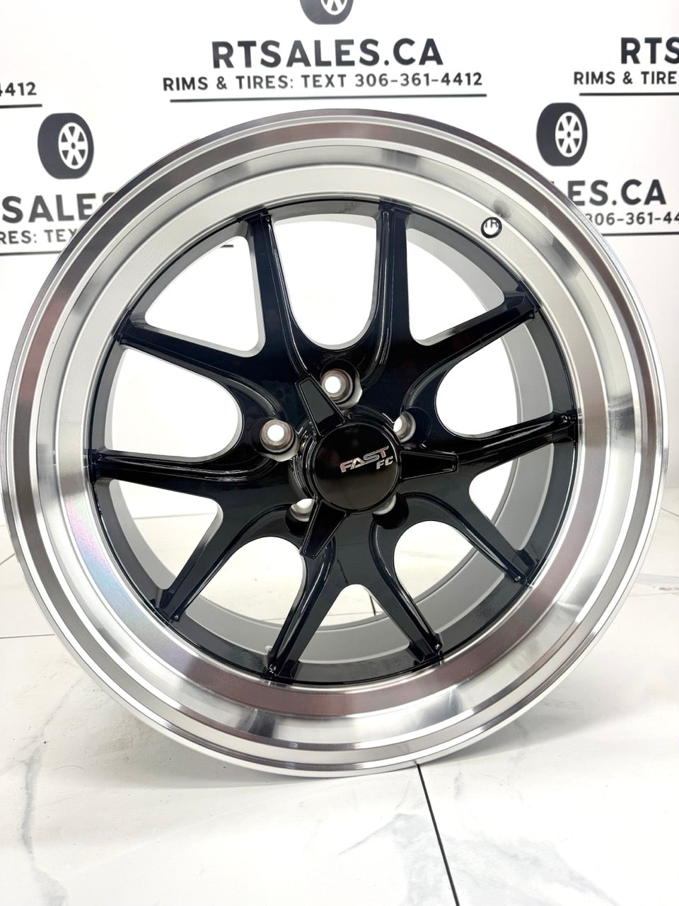 Fast FC04 Gloss Black with Machined Lip Rims 17", 18"