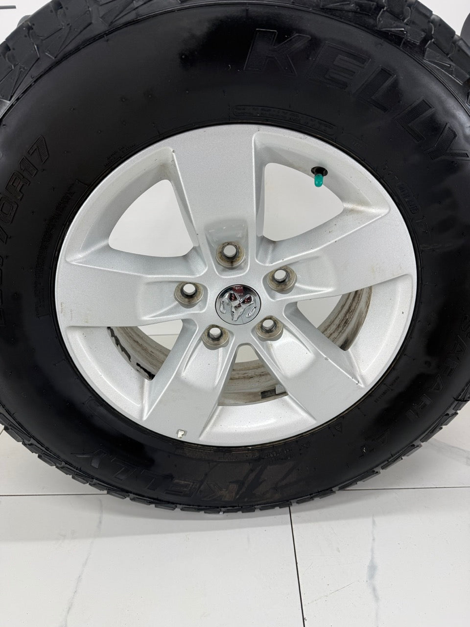 265/70/17 Kelly AT Tires on 17" Dodge Ram Rims 5x139.7