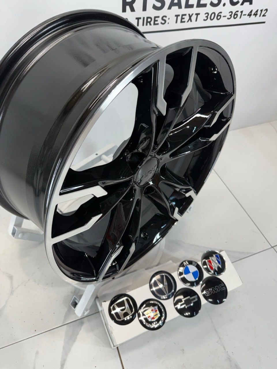 18x8 replica 165 Rims 5x120 Black/Milled
