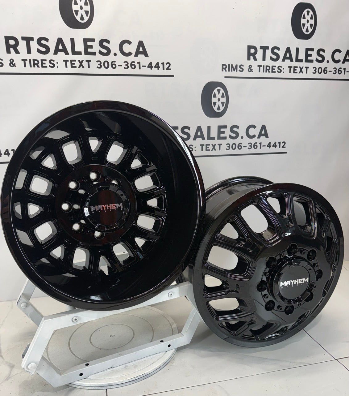17x6.5 Mayhem Cogent Dually Rims 8x165.1