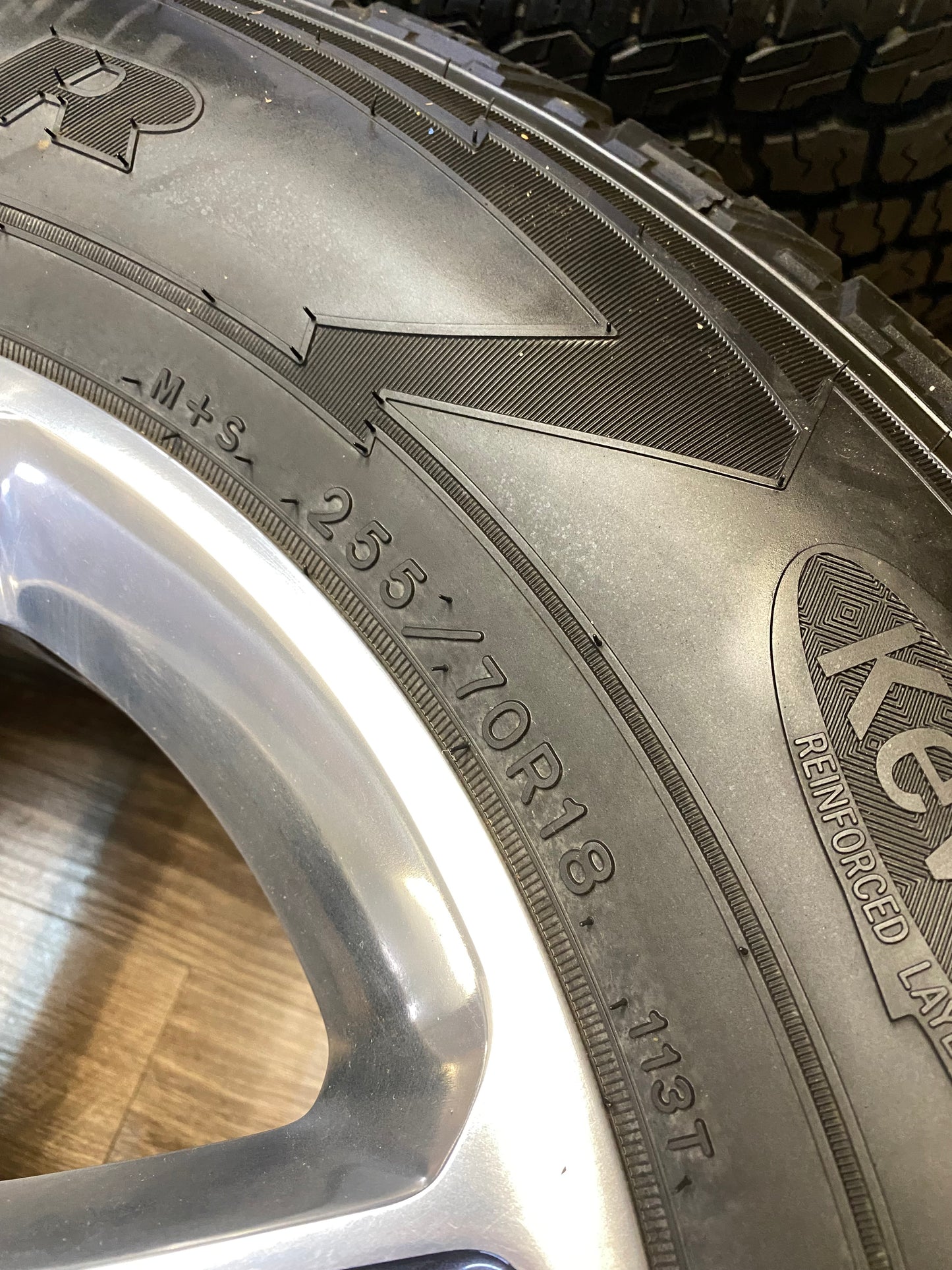 255/70/18 Goodyear AT Tires 18 inch Jeep Factory OEM Rims 5x127 (Set of Five)