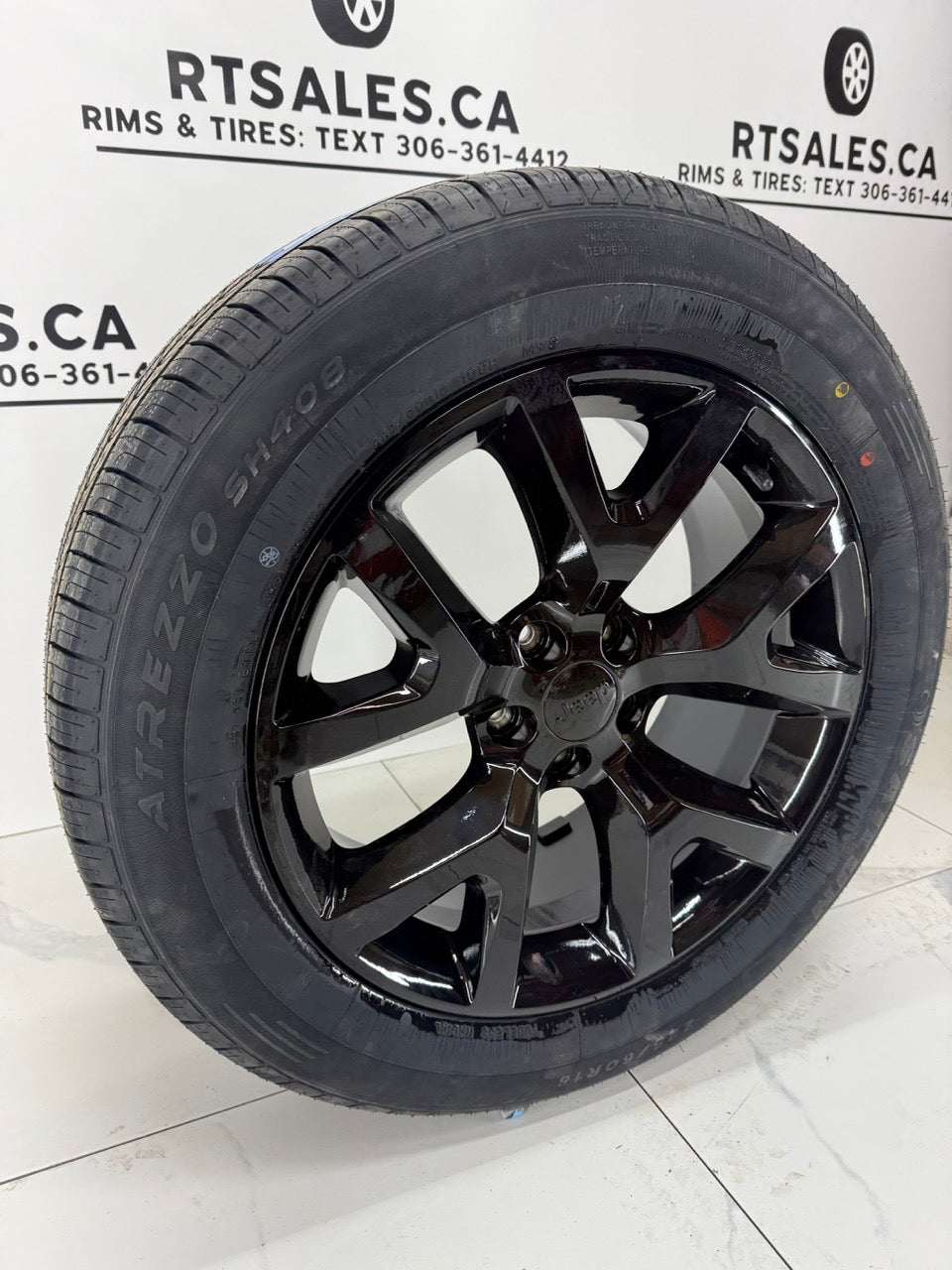 225/60R18 All season Tires on 18" Jeep Rims 5x110
