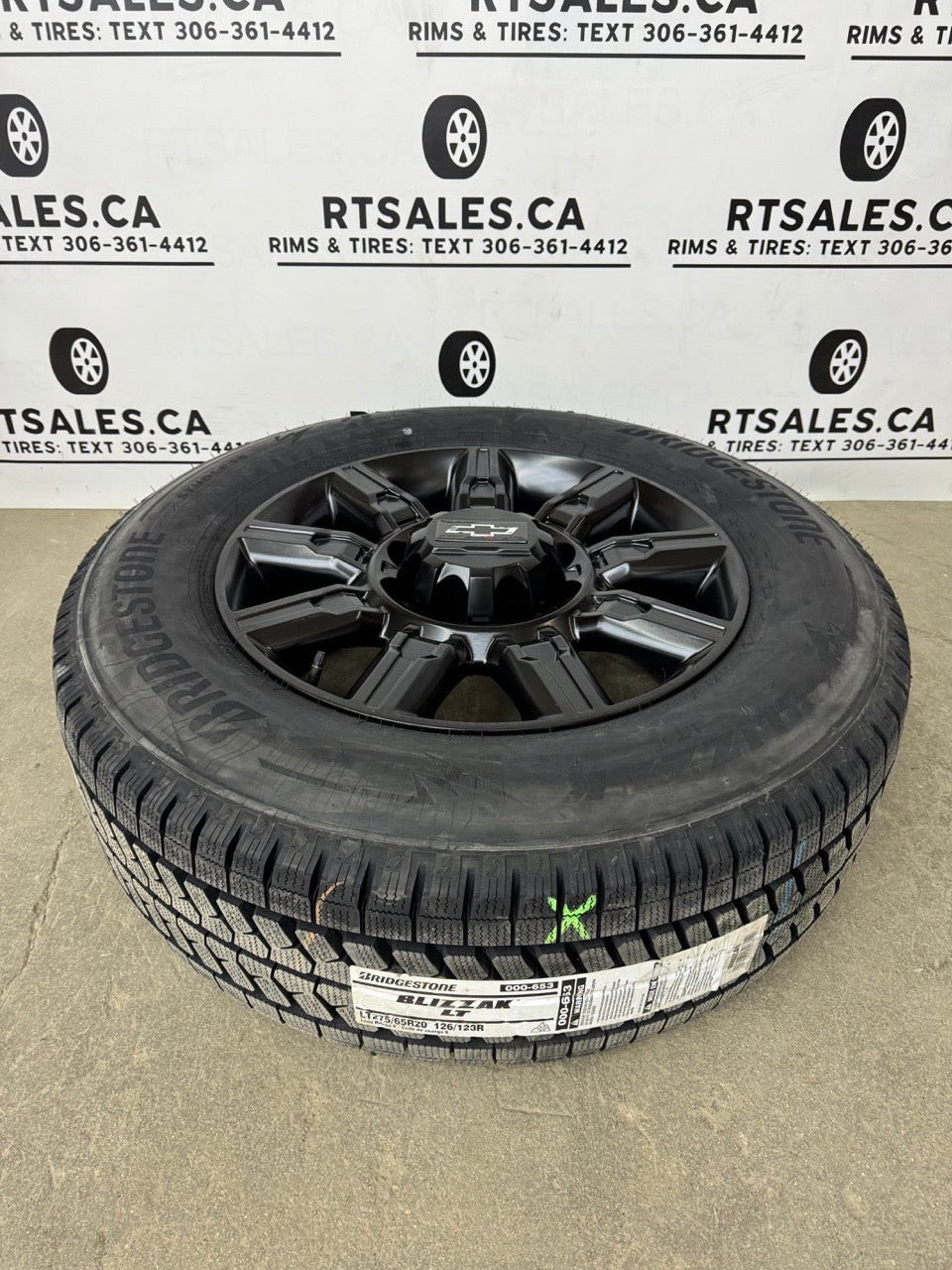 275/65/20 Blizzak Winter Tires GMC CHEVY Rims 8x180 2500 3500