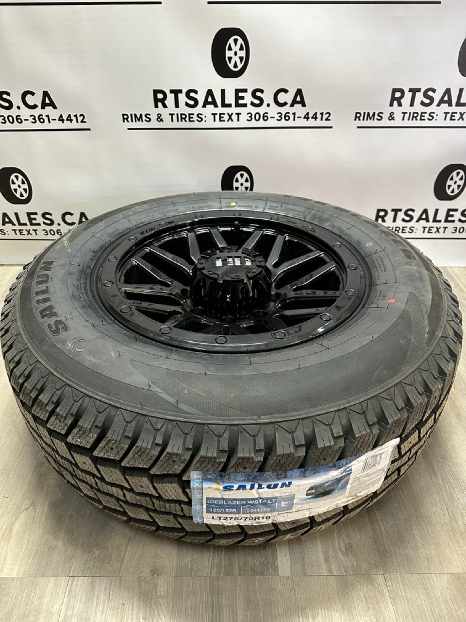 275/70/18 WINTER tires 18x9 Fast HD Menace Rims 8x180