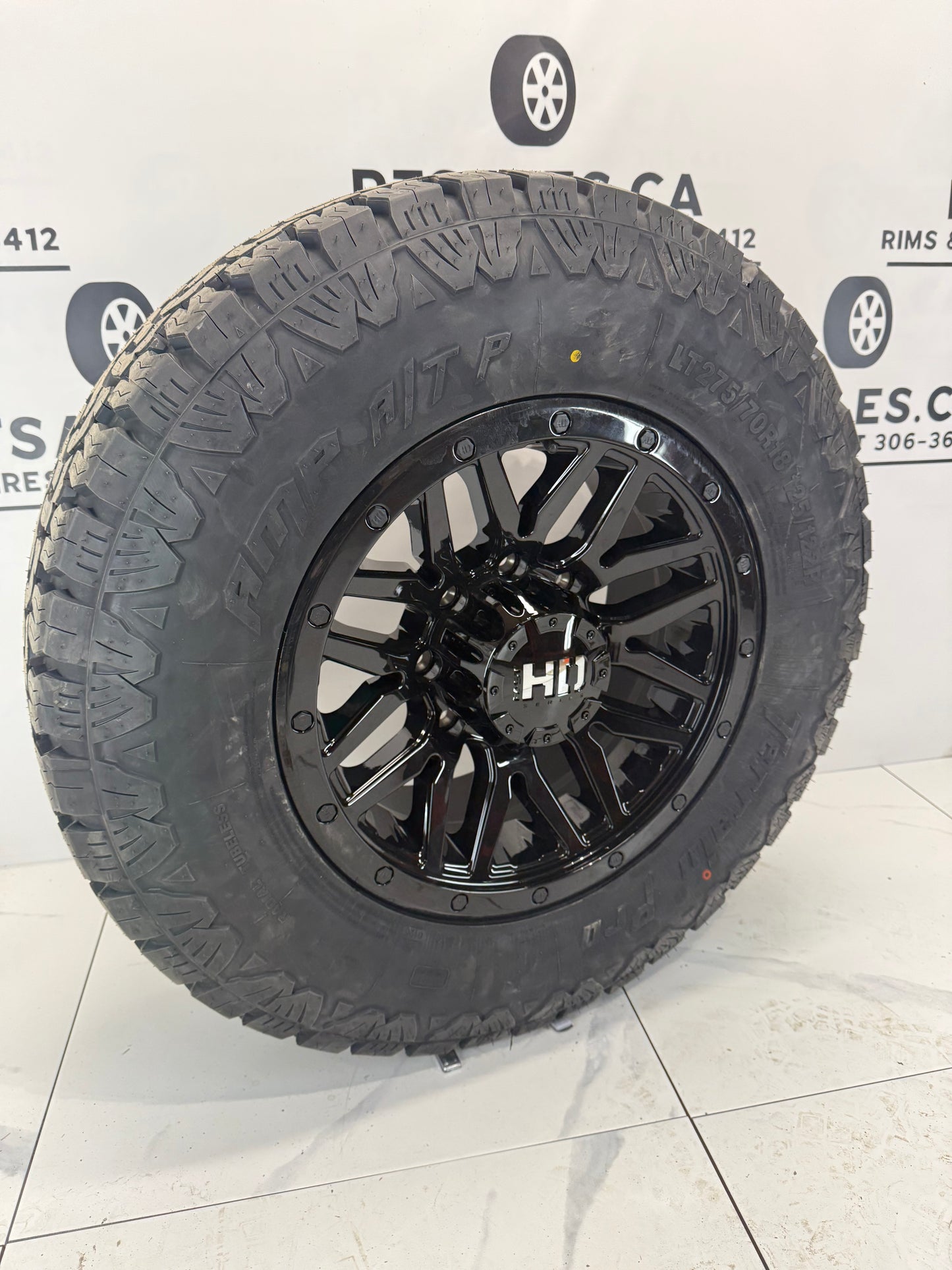 275/70/18 AMP tires Rims Dodge Ram GMC Chevy 2500 3500