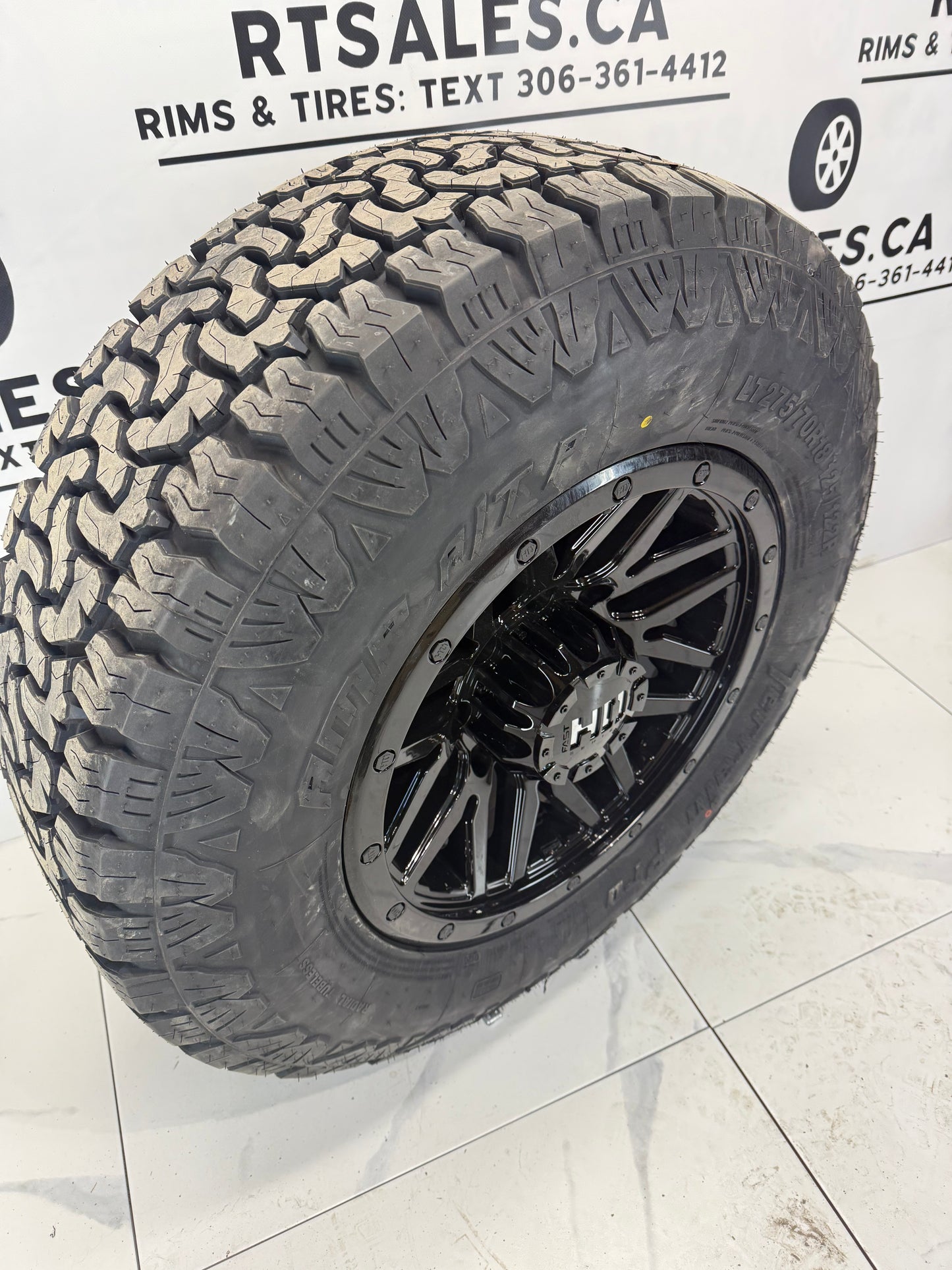 275/70/18 AMP tires Rims Dodge Ram GMC Chevy 2500 3500