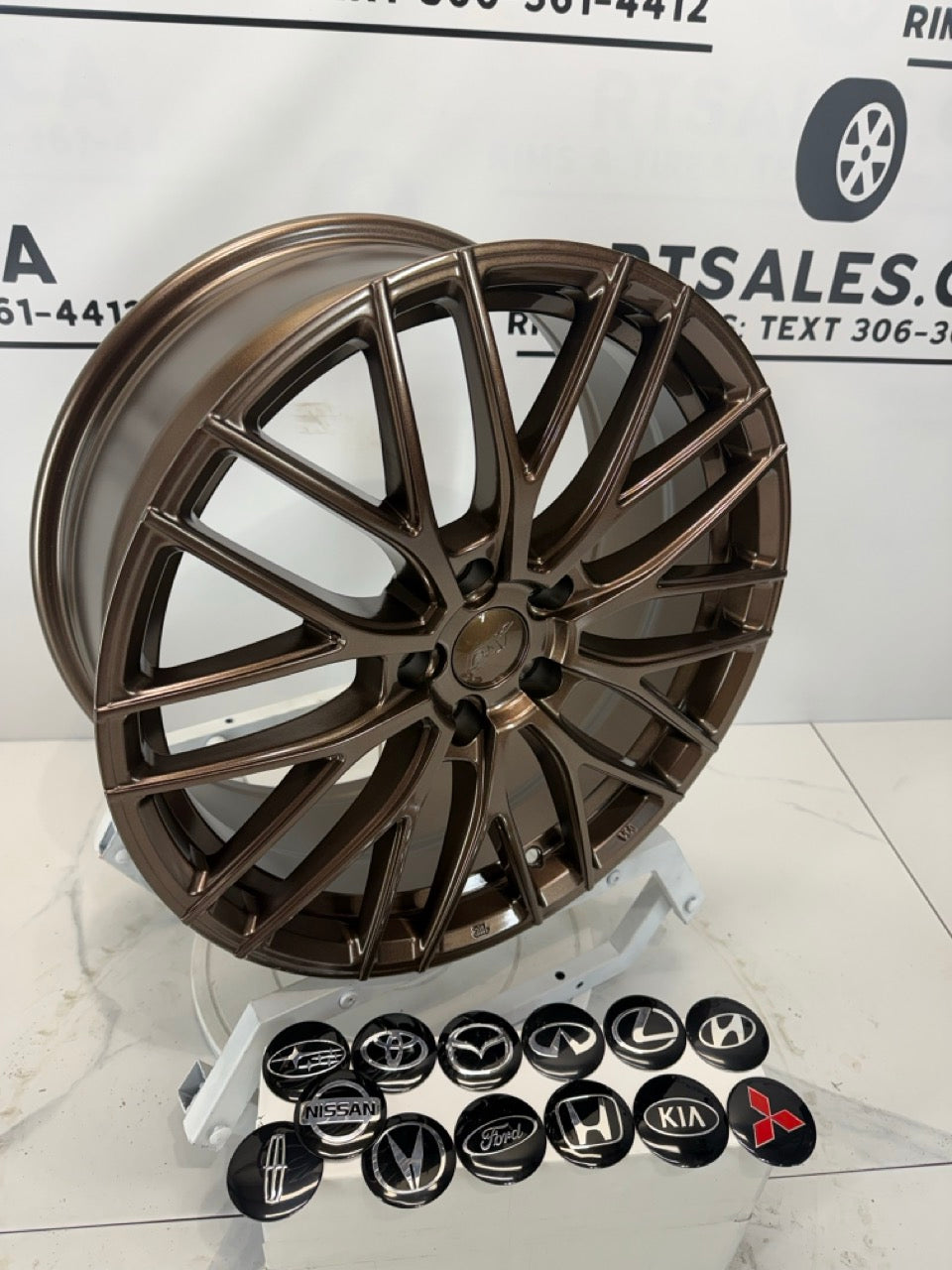 18x8 Dai Rims 5x114.3 Gloss Bronze