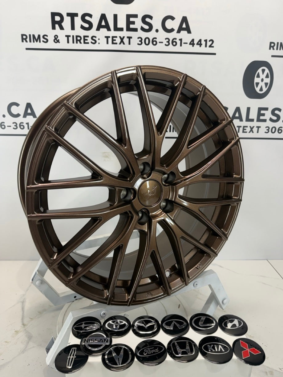 18x8 Dai Rims 5x114.3 Gloss Bronze