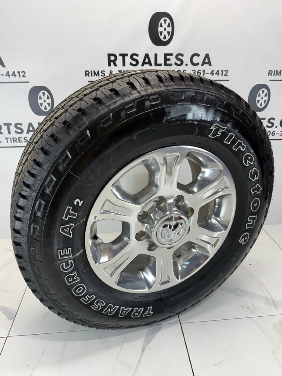 LT 275/70/18 Firestone tires Dodge Ram 2500 3500 rims / 8x165 (Takeoffs)