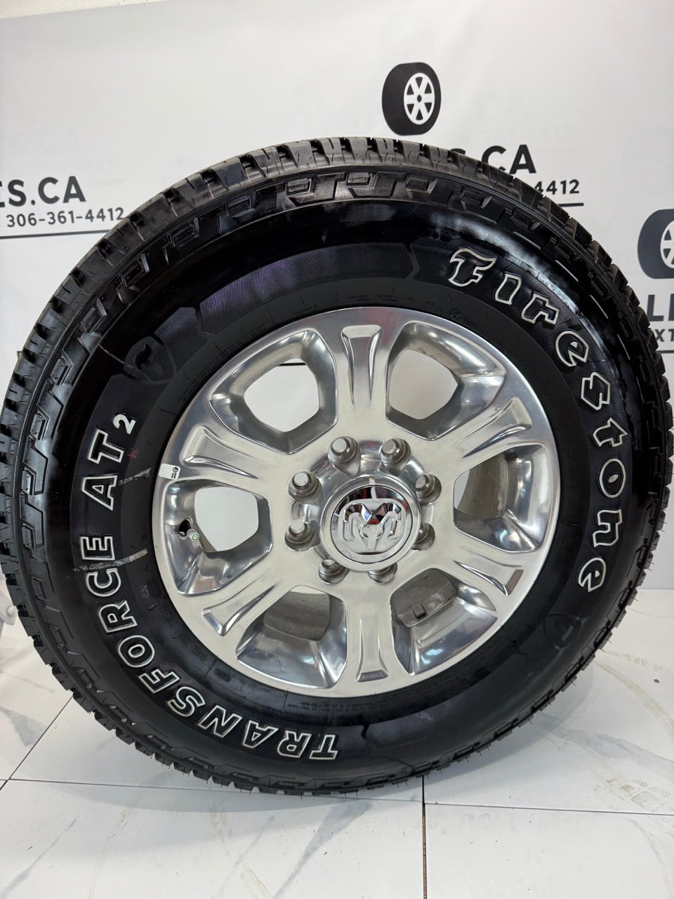 LT 275/70/18 Firestone tires Dodge Ram 2500 3500 rims / 8x165 (Takeoffs)