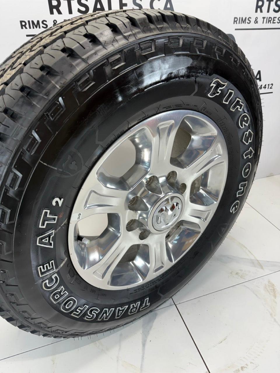 LT 275/70/18 Firestone tires Dodge Ram 2500 3500 rims / 8x165 (Takeoffs)