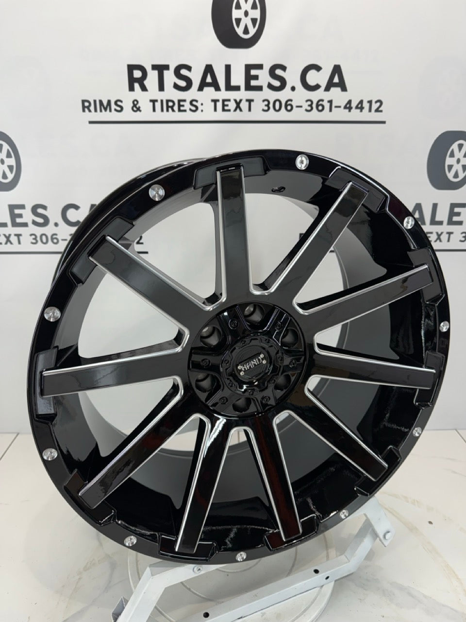 20x9 Gloss Black & Milled Rims 6x135 6x139.7