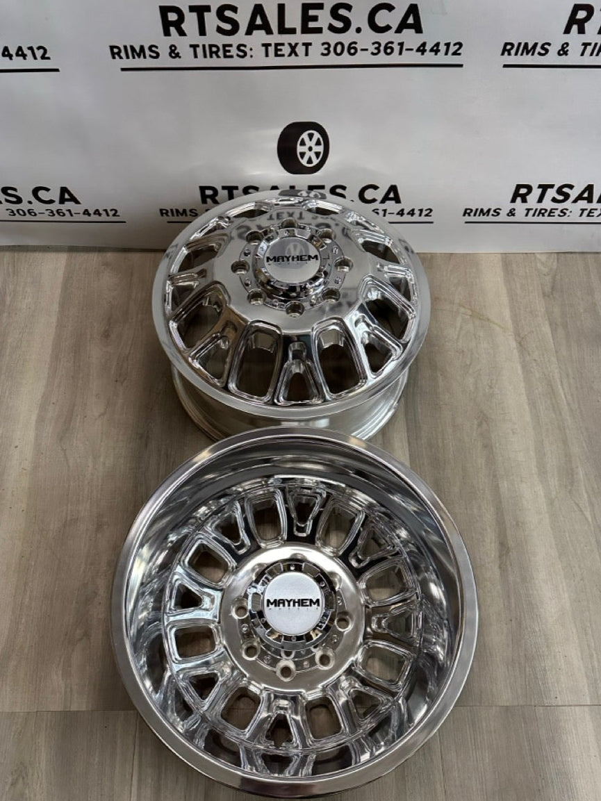17x6.5 Mayhem Cogent Dually Rims 8x165.1