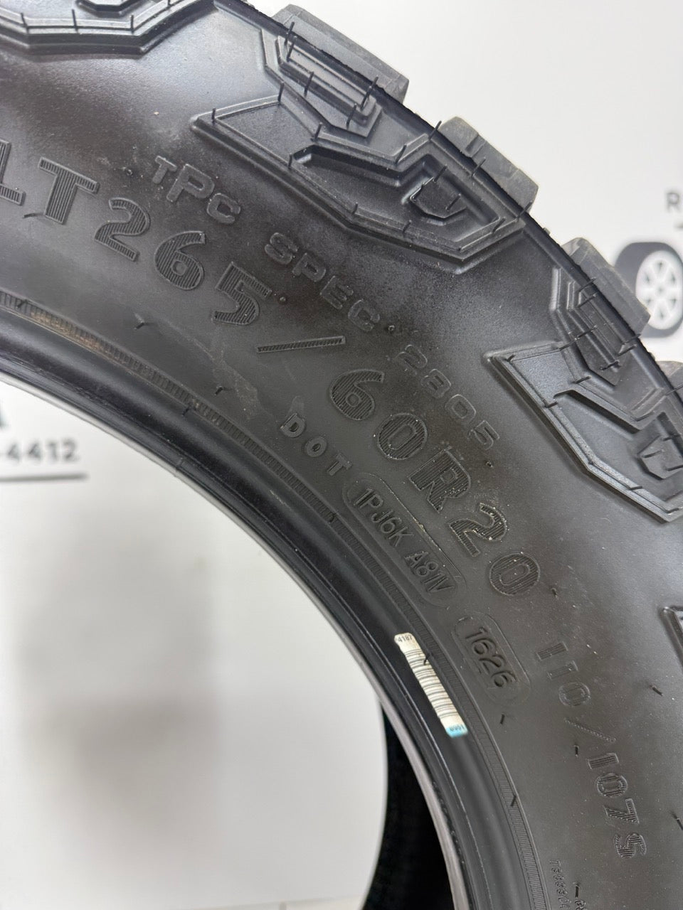 LT265/60R20 Goodyear Wrangler Territory MT All Season Tires (Takeoffs)