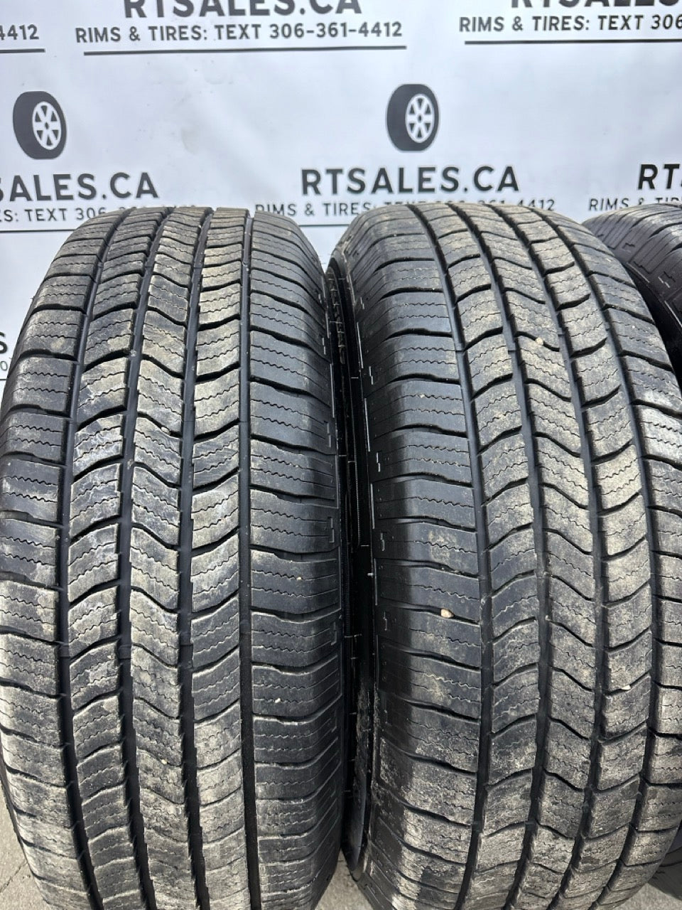 255/70/17 Starfire All-Season Tires on 17” Chevy / GMC rims (used)